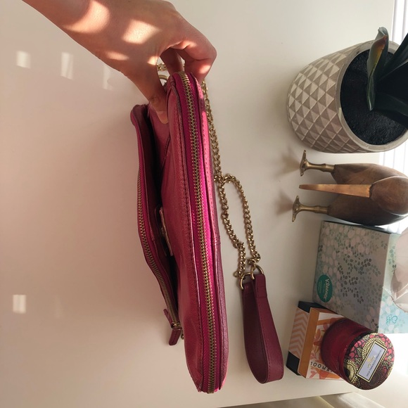 Salad Calf leather pink crossbody bag - Picture 4 of 5